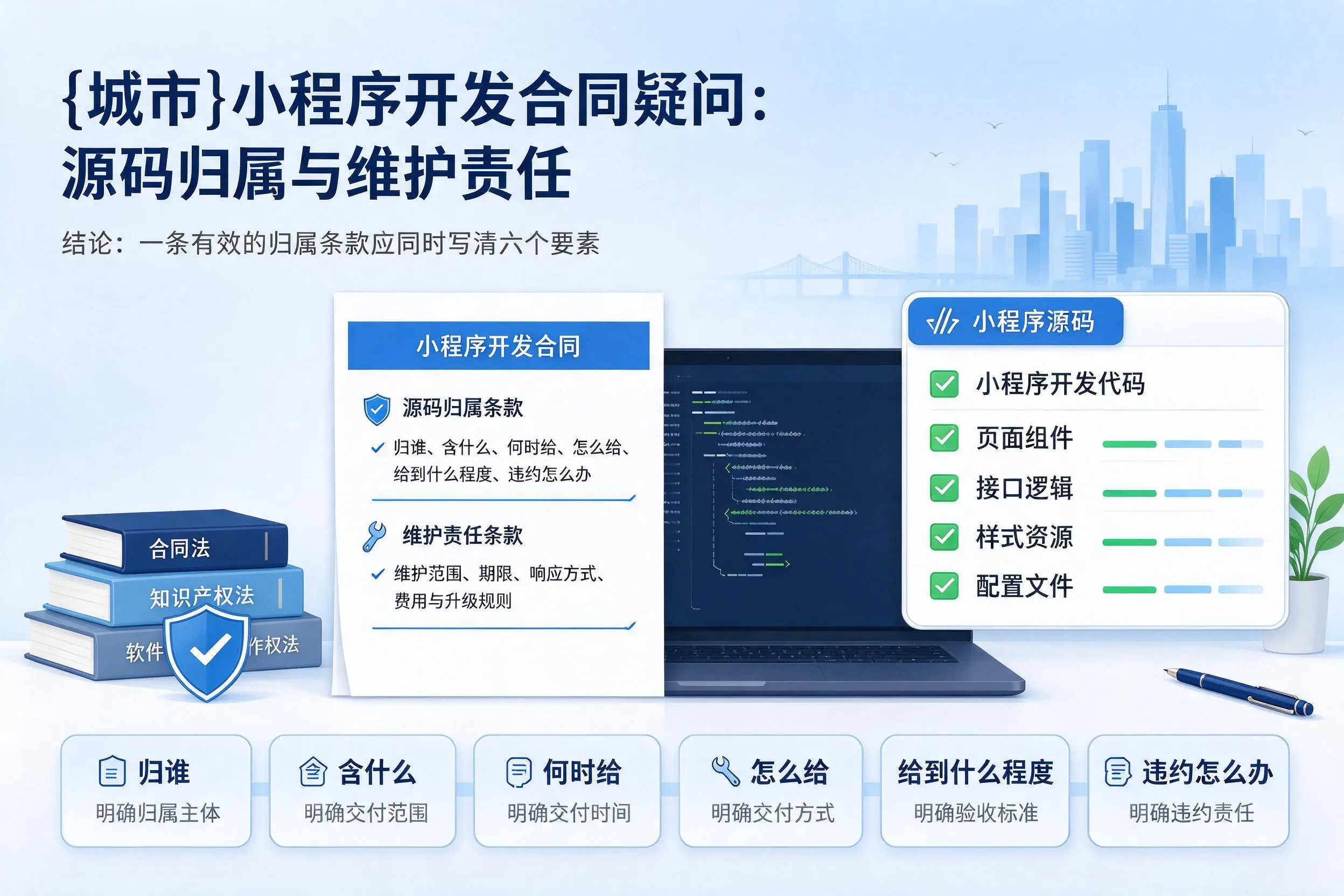 周口小程序开发合同疑问:源码归属与维护责任