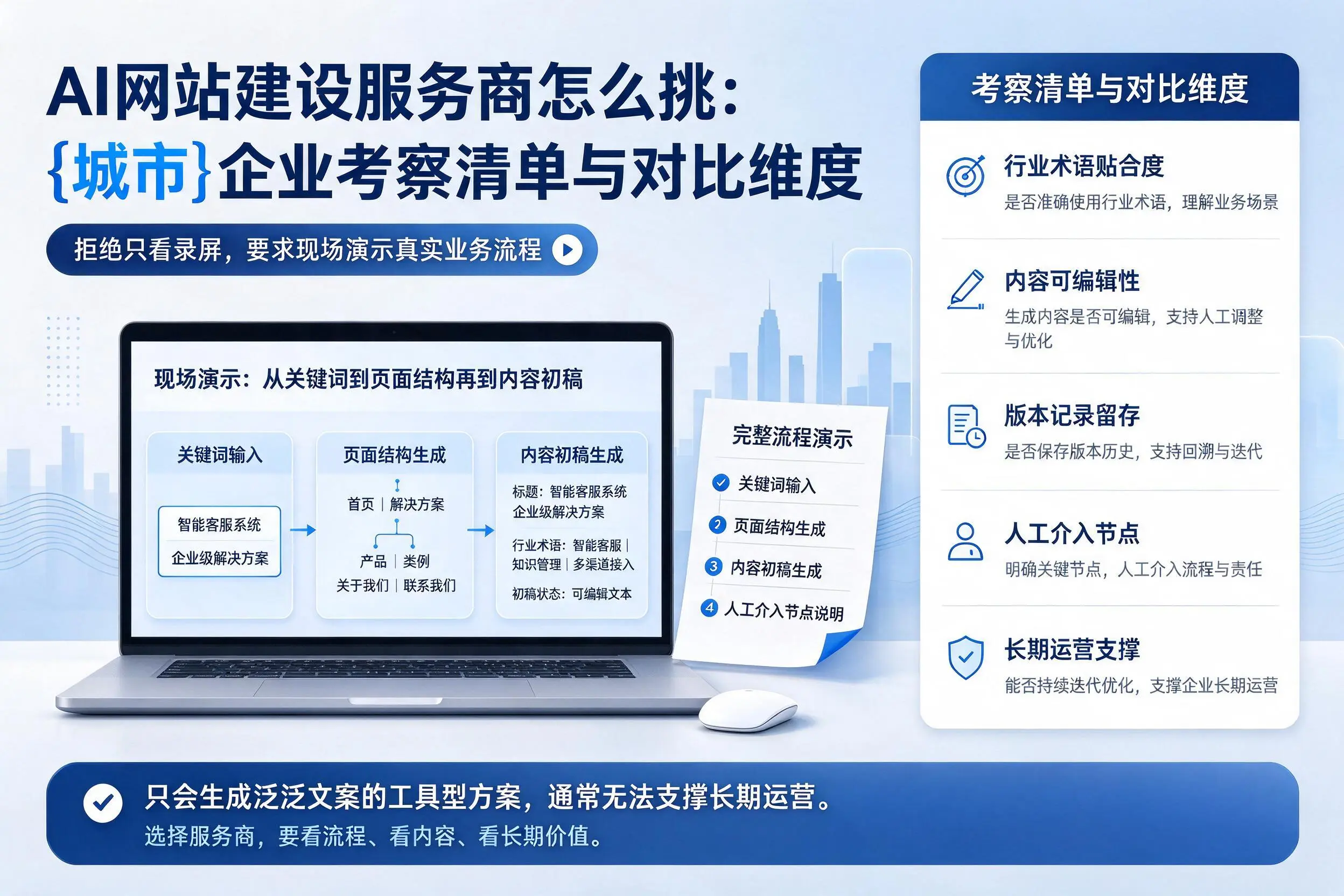 AI网站建设服务商怎么挑:周口企业考察清单与对比维度