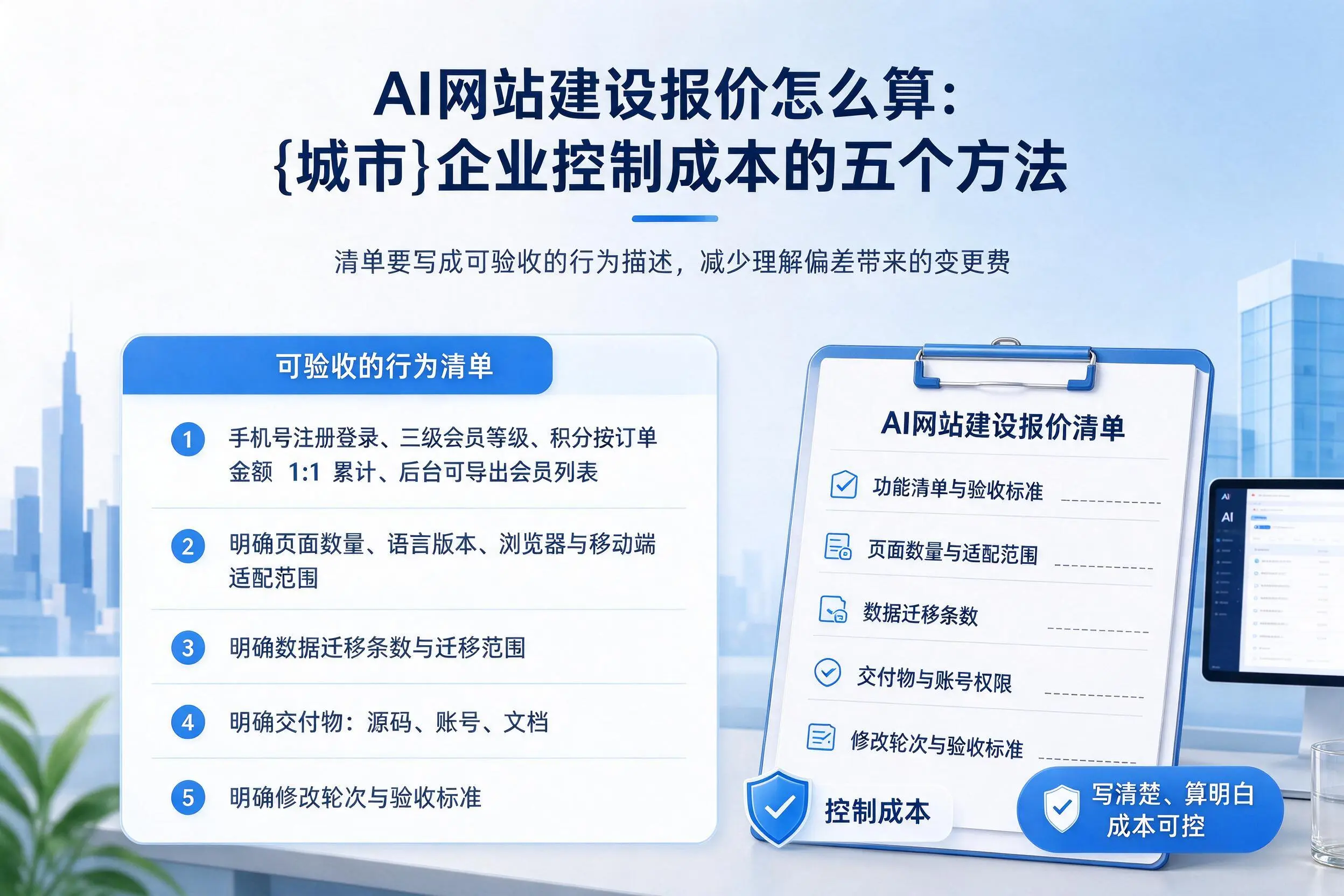 AI网站建设报价怎么算:周口企业控制成本的五个方法